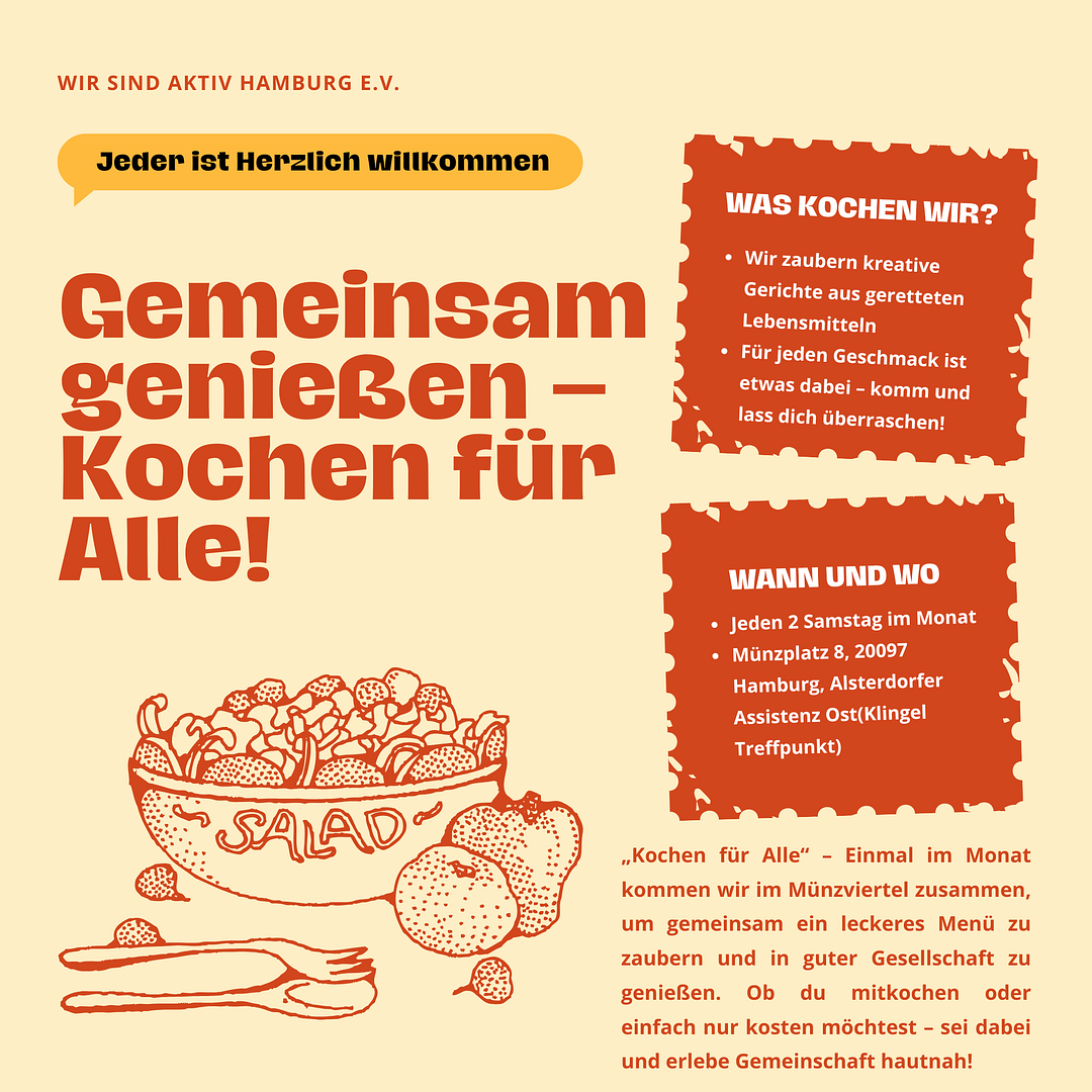 gemeinsames kochen fuer alle